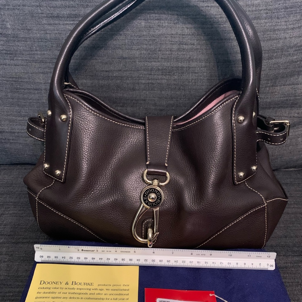 Dooney and Bourke medium logo lock satchel